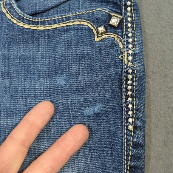 Ariat Jeans Women's 32L Blue Ruby Boot Cut Western Denim Cowgirl Rodeo Hemmed - Picture 7 of 16